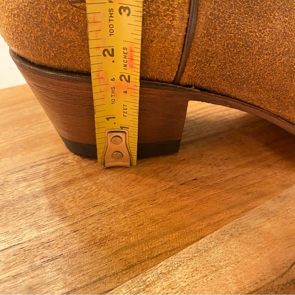 Brown Heeled Boots with Western Stitching and Pointed Toe - Picture 14 of 16